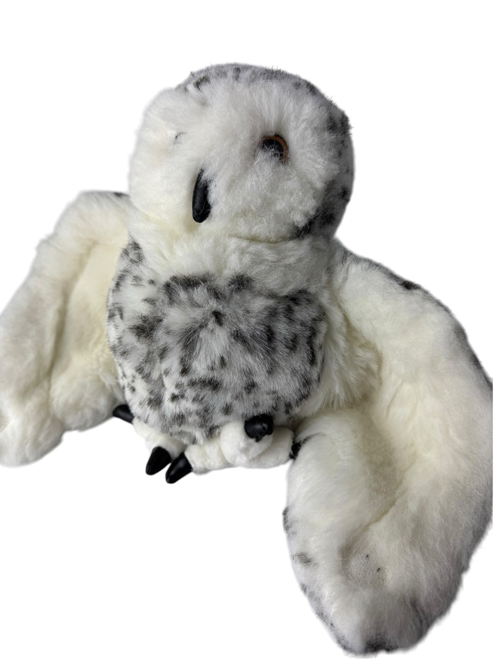 Folkmanis Puppets Snowy Owl Puppet 10" with 21" wing span - head rotates